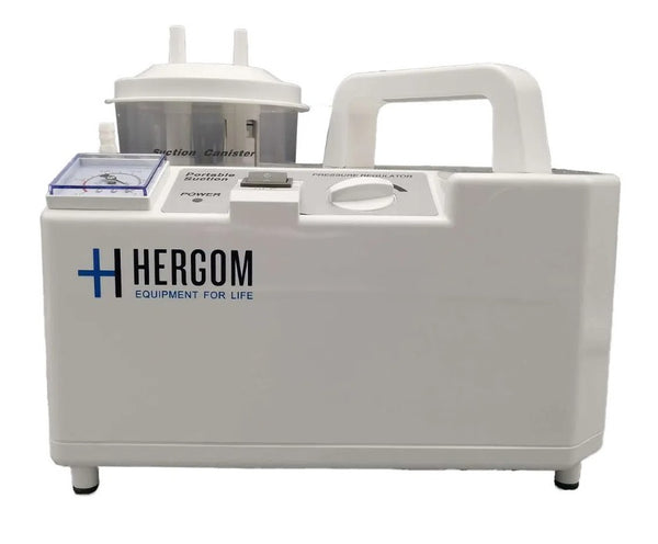 Aspirador secreciones y flemas portátil de hasta 28 Litros por minuto –  HERGOM MEDICAL